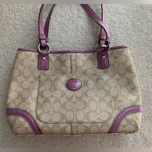 Coach Canvas Logo Purse Handbag Pocketbook